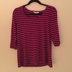 Navy and Red stripe shirt