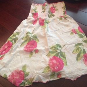 White floral bathing suit cover up