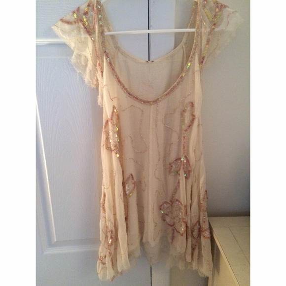 Free People sequin flowy top
