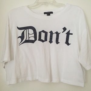 "Don't hate" cropped t-shirt