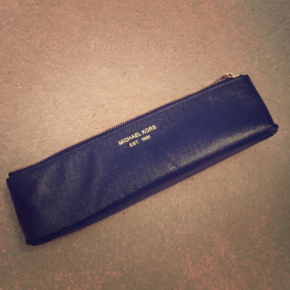Navy Blue Makeup Pouch