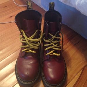 Leather doc martens