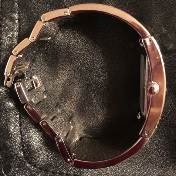 VINTAGE 7" bracelet bangle watch with rhinestones - Picture 2 of 4