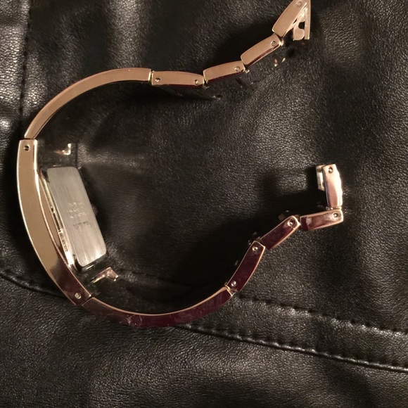 VINTAGE 7" bracelet bangle watch with rhinestones - Picture 3 of 4