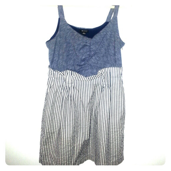 Navy ans white striped dress - Picture 1 of 4