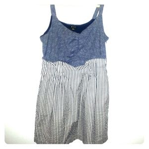 Navy ans white striped dress