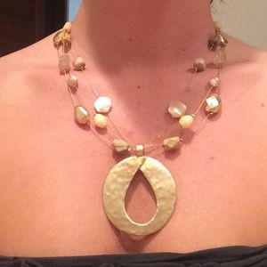 Chico's gold necklace new with tags!!