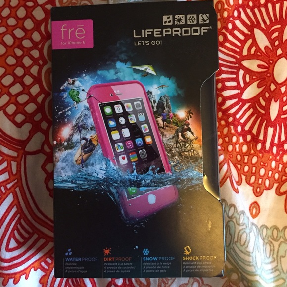 Pink Lifeproof iPhone 6 case