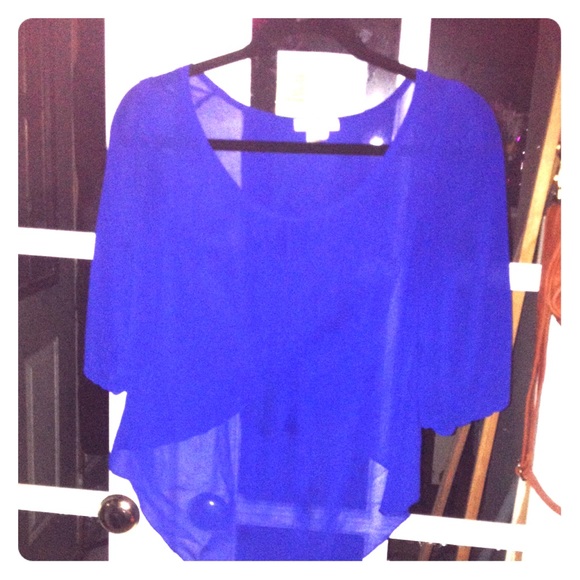 Royal blue blouse