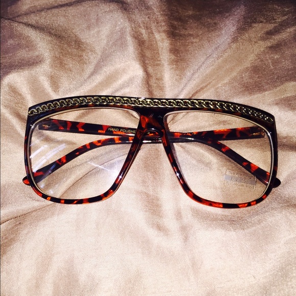 😎Chain Link Fashion clear glasses😎