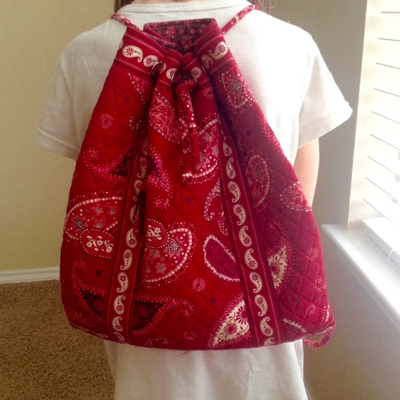 VERA BRADELY "Mesa Red" Drawstring bag