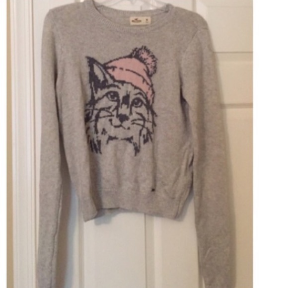 Hollister Hipster Cat Sweater