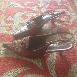 Carmel leather sling back