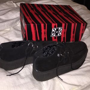 T.U.K Black suede creepers