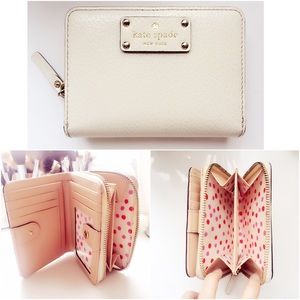 SOLD!! Authentic Kate Spade white Mini Neda wallet