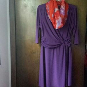 Purple ny collection wrap dress