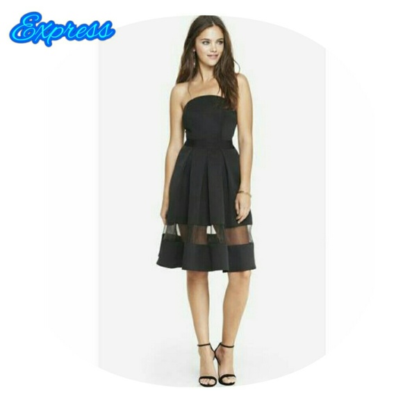 EXPRESS organza inset midi dress