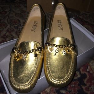 Franco Sarto New Gold Loafers