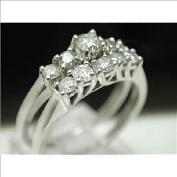 Do not share - relisted 14k WG 10 diamond Wedding ring set, NWOT - Picture 7 of 8