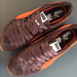 Puma Imani Laceless Sneakers Orange and Brown