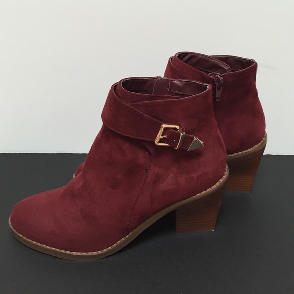Burgundy Ankle Boots