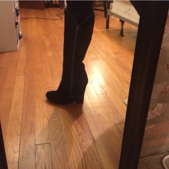 SOLD- NWOB MIA black suede knee high boots - Picture 3 of 3