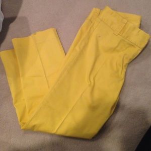 Yellow straight leg pant