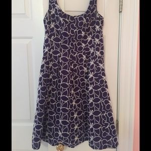 Navy Floral Dress