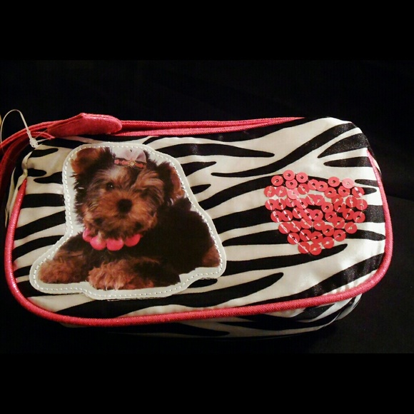 Nordstrom brand Lulu Small Zebra Print Yorkie