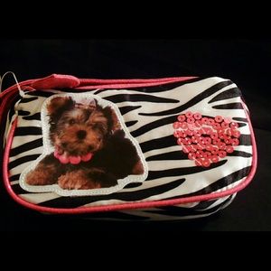 Nordstrom brand Lulu Small Zebra Print Yorkie