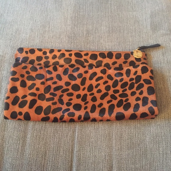 Claire Vivier Leopard Calf Hair Clutch
