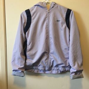 reebok light purple windbreaker