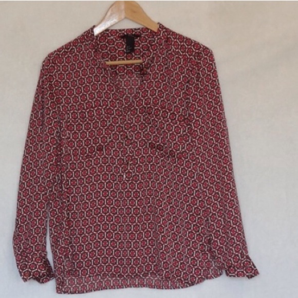 Chic Geometric silk blouse H&M. - Picture 4 of 4