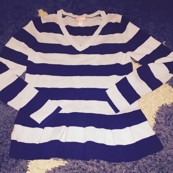 Navy & Teal Banana Republic Sweater