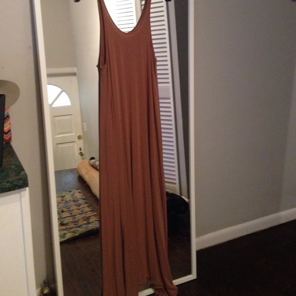 T by Alexander Wang maxi dress in clay sz M - Picture 3 of 4
