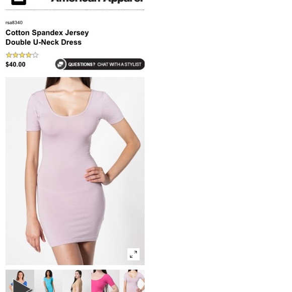 American Apparel double-u neck dress/top