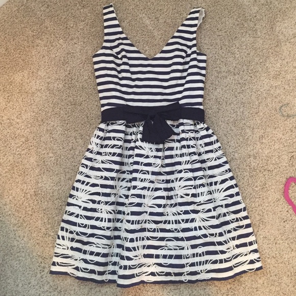 Navy and white Lilly Pulitzer dress