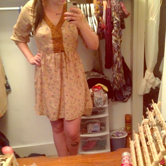 Rose pattern dress