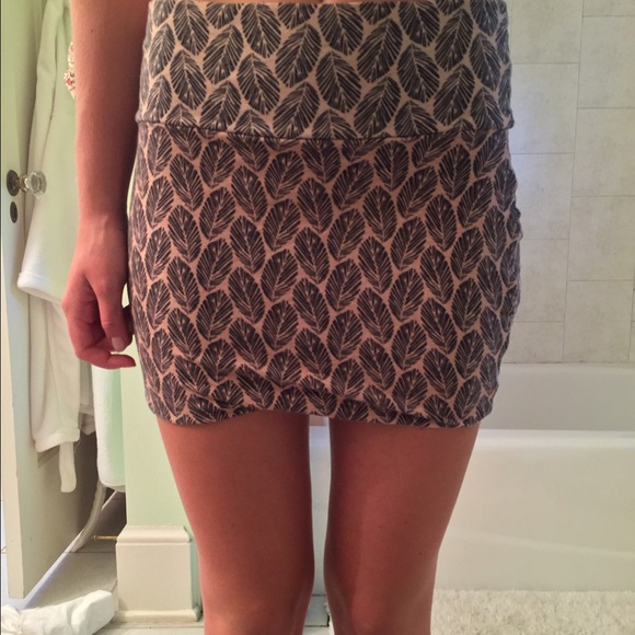 Feather pencil skirt