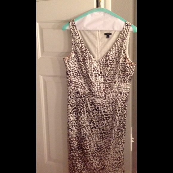 Ann Taylor Dresses & Skirts - Ann Taylor brown and white silk blend dress