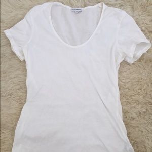 James Perse white basic tee shirt