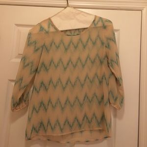 Sheer chevron top