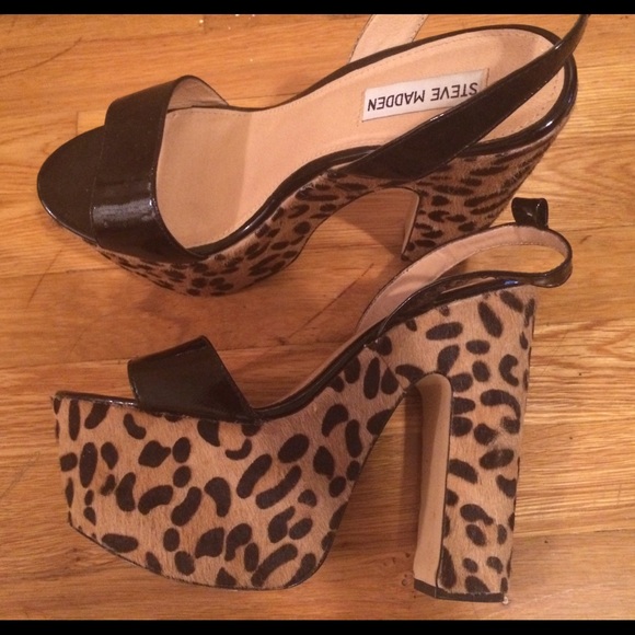 Steve Madden 6" Leopard Platforms