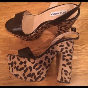 Steve Madden 6" Leopard Platforms