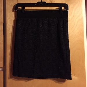 Black lace skirt