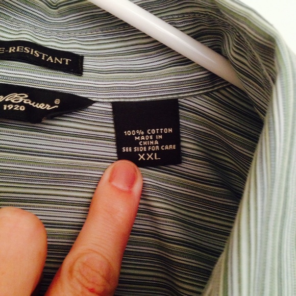 Eddie Bauer wrinkle resistant blouse in greens - Picture 4 of 4