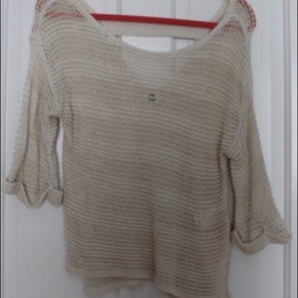 Roxy Oatmeal Cutout Sweater