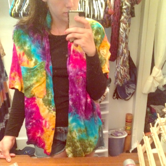 Tiedyed button down tshirt
