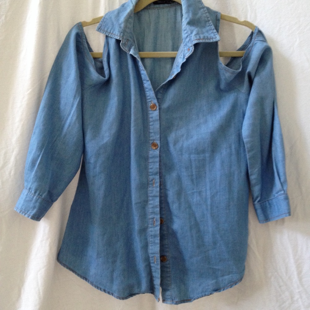 Long sleeve chambray button down
