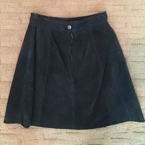 Black Suede Skirt